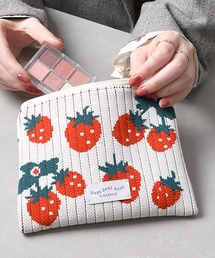 Flowering（フラワーリング）の「ハート/リボン/ニット/フラットポーチ（ポーチ）」