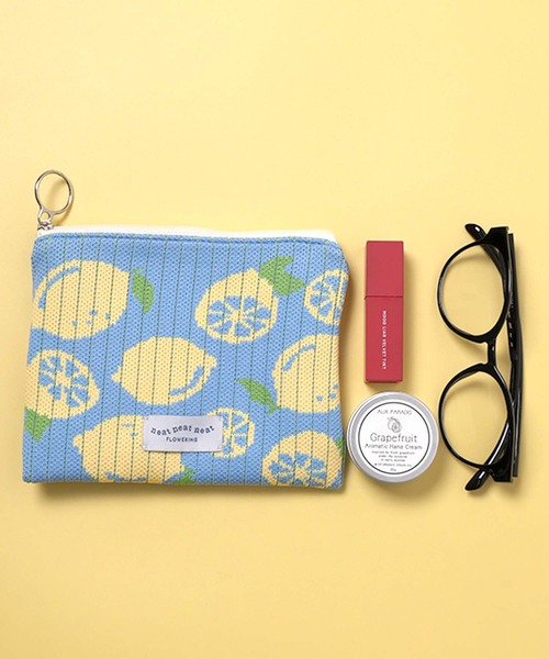 ハート/リボン/ニット/フラットポーチ（ポーチ）｜Flowering（フラワー