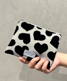 Flowering（フラワーリング）の「ハート/リボン/ニット/フラットポーチ（ポーチ）」