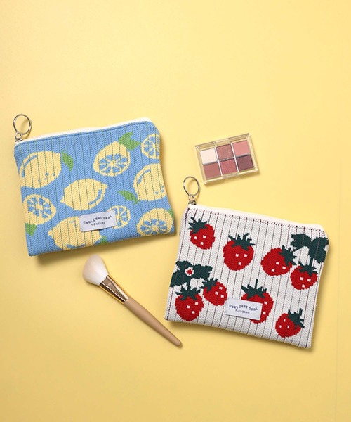 ハート/リボン/ニット/フラットポーチ（ポーチ）｜Flowering（フラワー