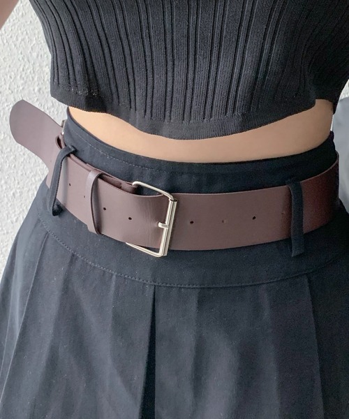Teem Store(チームストア)の「ワイドプリーツ ミニスカート スカパン(スカート・レディース・ベージュ/ブラック・L/S/M)」の11枚目の写真