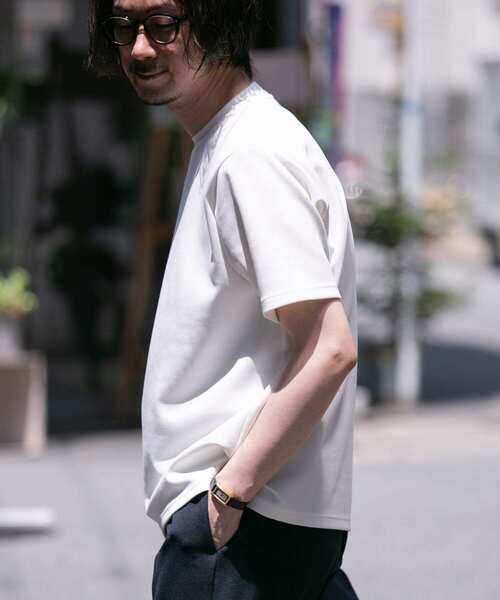 URBAN RESEARCH ROSSO MEN（アーバンリサーチロッソメン）の「『接触冷感/吸水速乾』『XLサイズあり』ハイパフォーマンスSTANDARDポンチTシャツ（Tシャツ/カットソー・メンズ・ブルー/ホワイト/ブラック/オリーブ・SMALL/MEDIUM/LARGE/X-LARGE）」の7枚目の写真