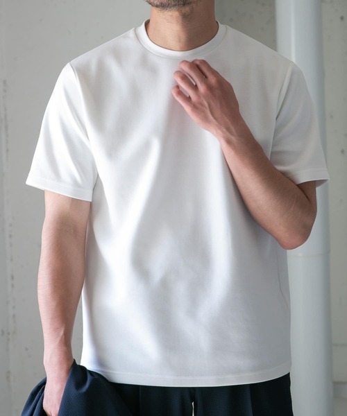 URBAN RESEARCH ROSSO MEN（アーバンリサーチロッソメン）の「『接触冷感/吸水速乾』『XLサイズあり』ハイパフォーマンスSTANDARDポンチTシャツ（Tシャツ/カットソー・メンズ・ブルー/ホワイト/ブラック/オリーブ・SMALL/MEDIUM/LARGE/X-LARGE）」の13枚目の写真
