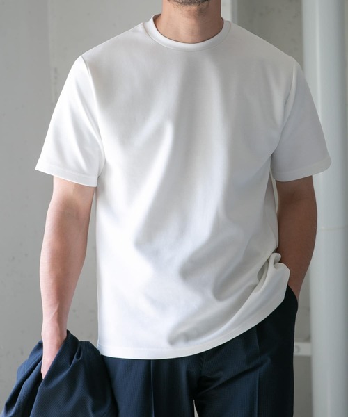 URBAN RESEARCH ROSSO MEN（アーバンリサーチロッソメン）の「『接触冷感/吸水速乾』『XLサイズあり』ハイパフォーマンスSTANDARDポンチTシャツ（Tシャツ/カットソー・メンズ・ブルー/ホワイト/ブラック/オリーブ・SMALL/MEDIUM/LARGE/X-LARGE）」の14枚目の写真