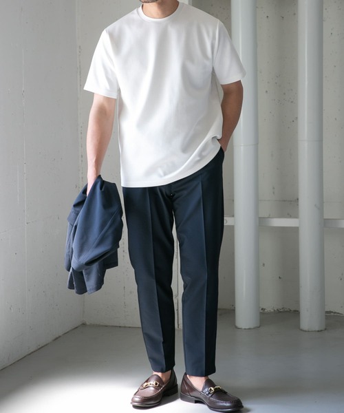 URBAN RESEARCH ROSSO MEN（アーバンリサーチロッソメン）の「『接触冷感/吸水速乾』『XLサイズあり』ハイパフォーマンスSTANDARDポンチTシャツ（Tシャツ/カットソー・メンズ・ブルー/ホワイト/ブラック/オリーブ・SMALL/MEDIUM/LARGE/X-LARGE）」の19枚目の写真