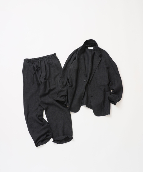 UNFOLLOW（アンフォロー）の「【FOLL / フォル】washed wool linen relax pants（スラックス・メンズ・ブラック・2/3）」の5枚目の写真