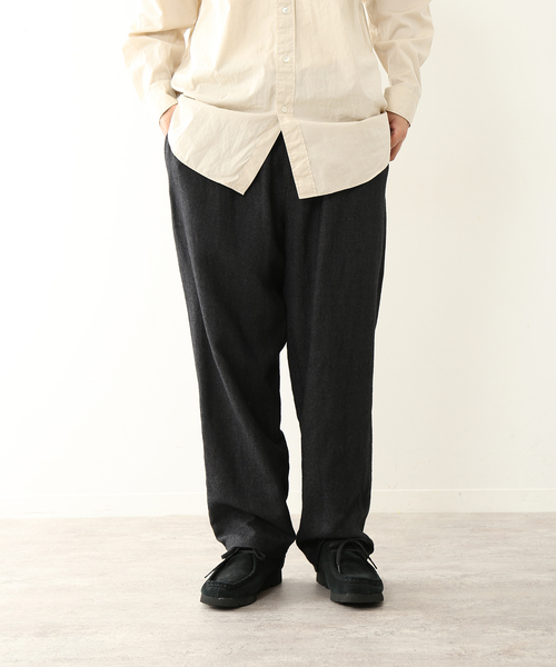 UNFOLLOW（アンフォロー）の「【FOLL / フォル】washed wool linen relax pants（スラックス・メンズ・ブラック・2/3）」の7枚目の写真
