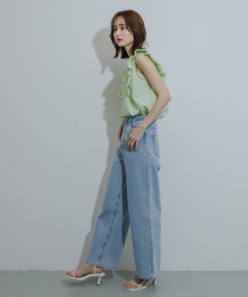 SENSE OF PLACE by URBAN RESEARCH（センスオブプレイスバイアーバンリサーチ）の「フロントボタンフリルブラウス（シャツ/ブラウス・レディース・オフホワイト/ブルー系その他/ミント・ONE）」の14枚目の写真