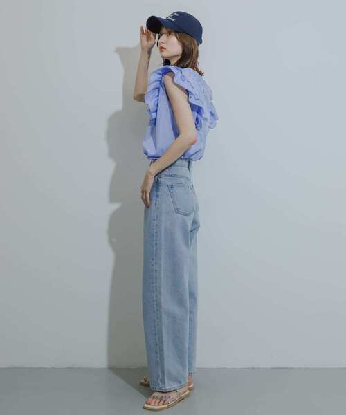 SENSE OF PLACE by URBAN RESEARCH（センスオブプレイスバイアーバンリサーチ）の「フロントボタンフリルブラウス（シャツ/ブラウス・レディース・オフホワイト/ブルー系その他/ミント・ONE）」の19枚目の写真