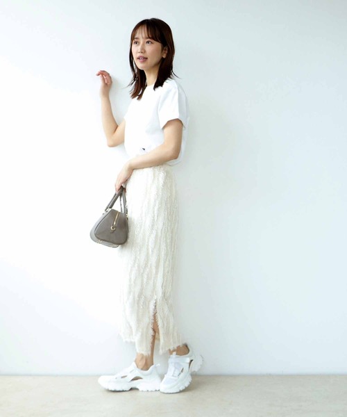 ハート刺繍Tシャツ（Tシャツ/カットソー）｜Jines（ジネス）