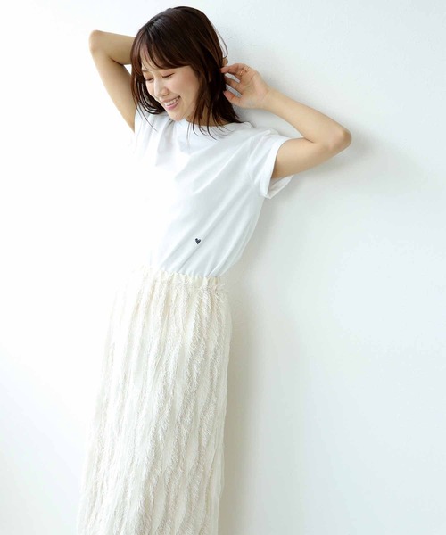 ハート刺繍Tシャツ（Tシャツ/カットソー）｜Jines（ジネス）