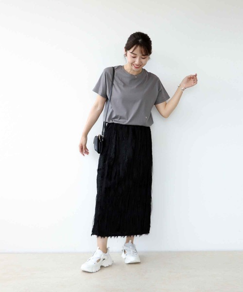 ハート刺繍Tシャツ（Tシャツ/カットソー）｜Jines（ジネス）