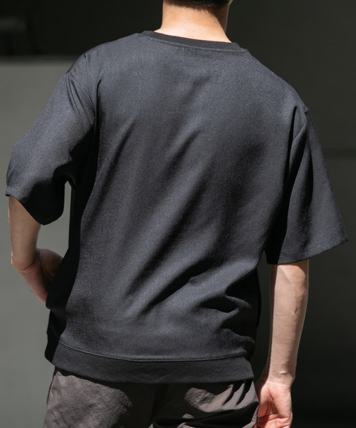 URBAN RESEARCH ROSSO MEN(アーバンリサーチロッソメン)の「『セットアップ対応』『XLサイズあり』『WEB限定』LINEN LIKEリラックスリブTシャツ(Tシャツ/カットソー・メンズ・ブラック/ベージュ・MEDIUM/LARGE/X-LARGE)」の6枚目の写真