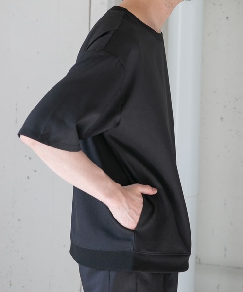 URBAN RESEARCH ROSSO MEN(アーバンリサーチロッソメン)の「『セットアップ対応』『XLサイズあり』『WEB限定』LINEN LIKEリラックスリブTシャツ(Tシャツ/カットソー・メンズ・ブラック/ベージュ・MEDIUM/LARGE/X-LARGE)」の21枚目の写真