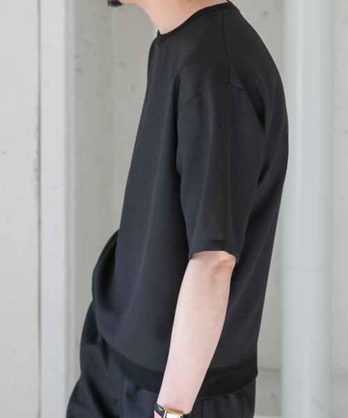 URBAN RESEARCH ROSSO MEN(アーバンリサーチロッソメン)の「『セットアップ対応』『XLサイズあり』『WEB限定』LINEN LIKEリラックスリブTシャツ(Tシャツ/カットソー・メンズ・ブラック/ベージュ・MEDIUM/LARGE/X-LARGE)」の19枚目の写真