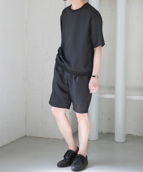 URBAN RESEARCH ROSSO MEN(アーバンリサーチロッソメン)の「『セットアップ対応』『XLサイズあり』『WEB限定』LINEN LIKEリラックスリブTシャツ(Tシャツ/カットソー・メンズ・ブラック/ベージュ・MEDIUM/LARGE/X-LARGE)」の17枚目の写真