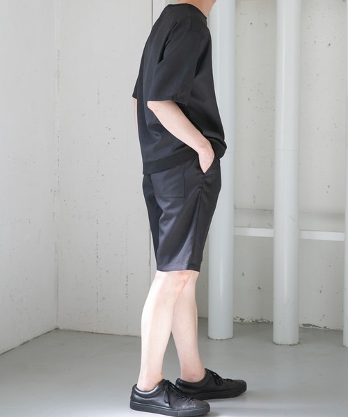 URBAN RESEARCH ROSSO MEN(アーバンリサーチロッソメン)の「『セットアップ対応』『XLサイズあり』『WEB限定』LINEN LIKEリラックスリブTシャツ(Tシャツ/カットソー・メンズ・ブラック/ベージュ・MEDIUM/LARGE/X-LARGE)」の13枚目の写真
