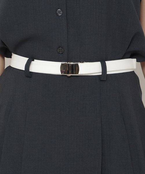 REDYAZEL（レディアゼル）の「【セットアップ可能】配色ベルトプリーツショートスカパン（その他パンツ・レディース・ブラウン/グレー/ブルー・FREE）」の7枚目の写真