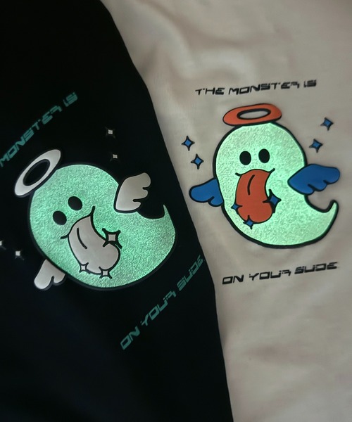 ILL'S(イルズ)の「【ILL'S】ゴーストルミナスプリントTシャツ(Tシャツ/カットソー・メンズ・ブラック/ホワイト・M/L)」の21枚目の写真