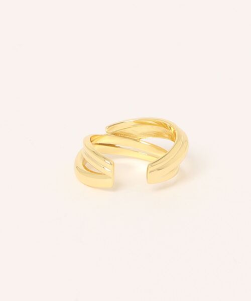 Burner（バーナー）の「【blatto 925silver】レイヤードデザインリング　フリーサイズ bla-ring-00608（リング・レディース・ゴールド・FREE）」の2枚目の写真