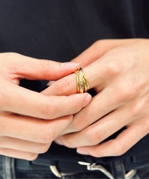 【blatto 925silver】レイヤードデザインリング フリーサイズ bla-ring-00608