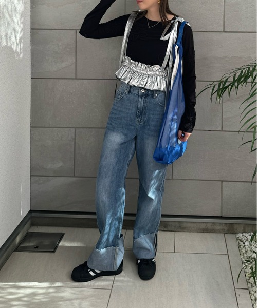 y/m by misato(イムバイミサト)の「メタリックタフタハーネス(ベルト・レディース・シルバー・FREE)」の12枚目の写真