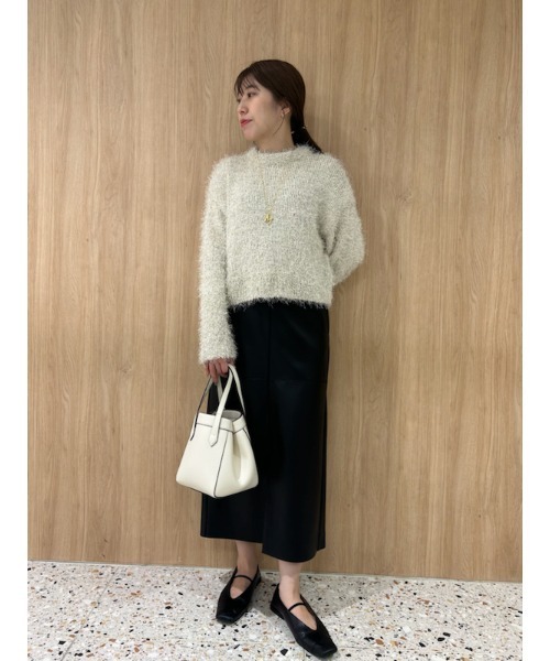 mila owen クルーネックノースリシャギーニット Mila Owen クルーネックノースリシャギーニット - メルカリ