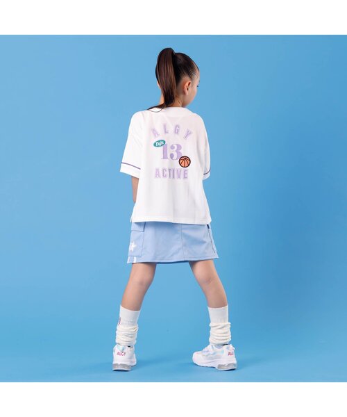algy(アルジー)の「【ACTIVE・接触冷感・吸水速乾・セットアップ可】ラインスカパン(スカート・キッズ・グリーン/ブラック/サックスブルー・XXX-SMALL/XX-SMALL/X-SMALL/MEDIUM/SMALL)」の7枚目の写真