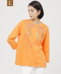 七分袖」に該当するTシャツ/カットソー（オレンジ/橙色系