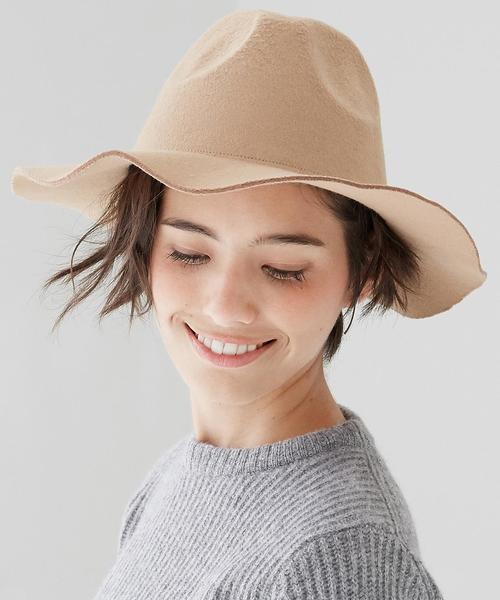 green label relaxing（グリーンレーベルリラクシング）の「GC フェルトナカオレハット②◆（ハット・レディース・ブラック/ライトグレー/ブラウン/ネイビー/ダークグリーン/ベージュ・フリー）」の4枚目の写真
