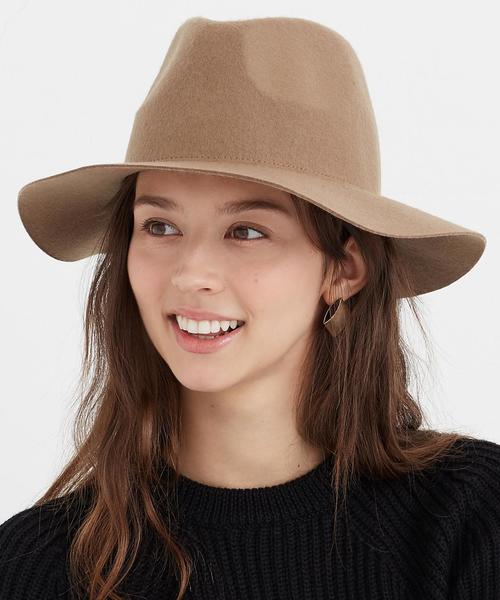 green label relaxing（グリーンレーベルリラクシング）の「GC フェルトナカオレハット②◆（ハット・レディース・ブラック/ライトグレー/ブラウン/ネイビー/ダークグリーン/ベージュ・フリー）」の3枚目の写真