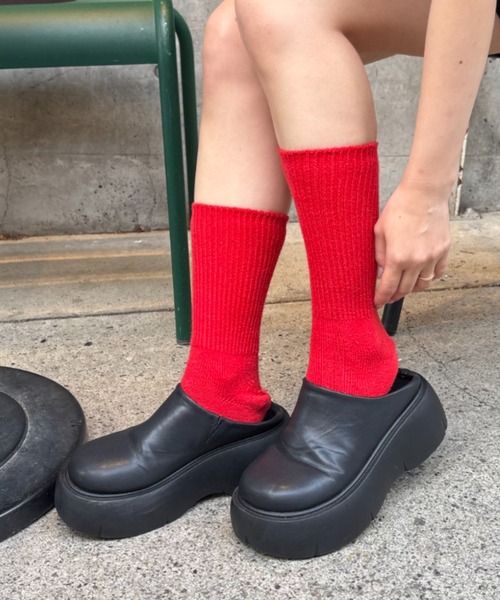 CIAOPANIC TYPY(チャオパニックティピー)の「【インフルエンサーセレクトアイテム!】厚底ソールサボ(ブーツ・レディース・ブラック/ブラウン・23.5/24.5/22.5)」の13枚目の写真