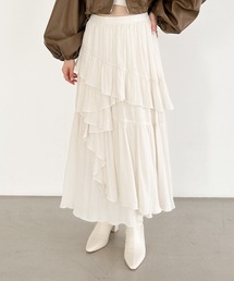 Heather | ランダムフリルロングスカート　145376(スカート)