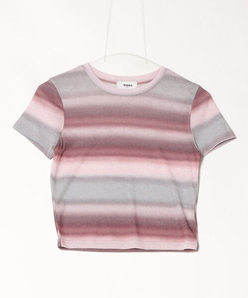 atmos pink(アトモスピンク)の「atmos pink Gradation Sheer Top / アトモス ピンク グラデーション シアー トップ(Tシャツ/カットソー・レディース・レッド/ブルー・FREE)」の7枚目の写真