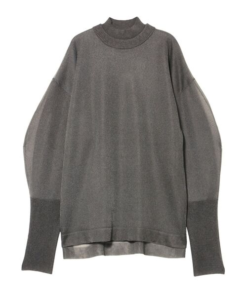 【未使用品】UN3D.アンスリード　レイヤードニット　ブラック UN3D.（アンスリード）の「SEE THROUGH LAYERED KNIT