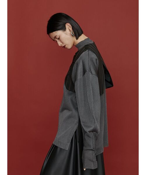 【セール】SEE THROUGH LAYERED KNIT / シースルーレイヤードニット（ニット/セーター）｜UN3D.（アンスリード）