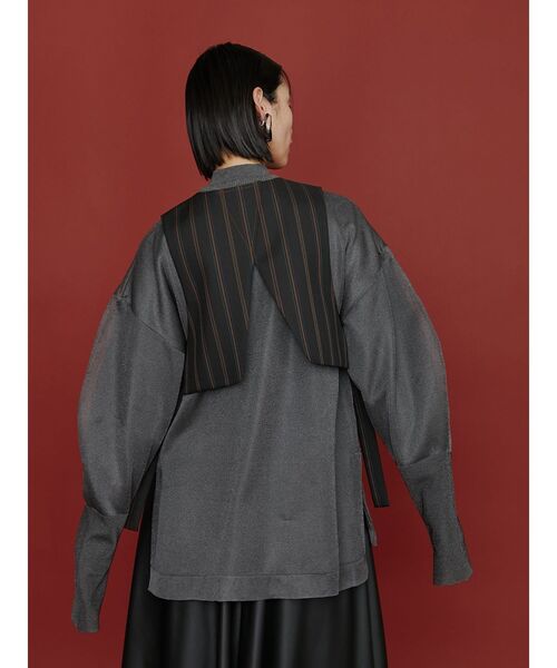 【未使用品】UN3D.アンスリード　レイヤードニット　ブラック UN3D.（アンスリード）の「レイヤードニットベスト（ニット