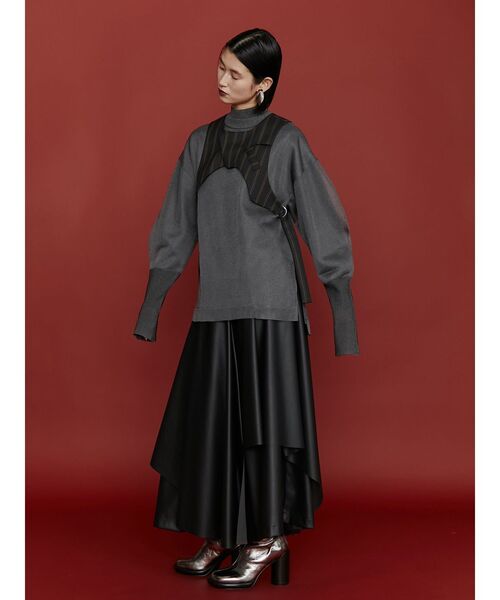 【セール】SEE THROUGH LAYERED KNIT / シースルーレイヤードニット（ニット/セーター）｜UN3D.（アンスリード）