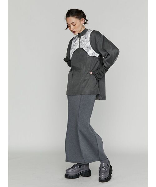 【セール】SEE THROUGH LAYERED KNIT / シースルーレイヤードニット（ニット/セーター）｜UN3D.（アンスリード）