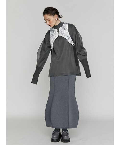 【セール】SEE THROUGH LAYERED KNIT / シースルーレイヤードニット（ニット/セーター）｜UN3D.（アンスリード）