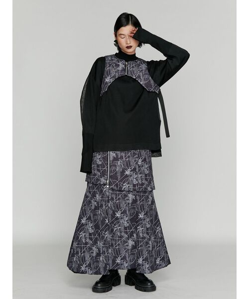 【セール】SEE THROUGH LAYERED KNIT / シースルーレイヤードニット（ニット/セーター）｜UN3D.（アンスリード）