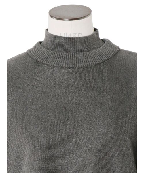 【セール】SEE THROUGH LAYERED KNIT / シースルーレイヤードニット（ニット/セーター）｜UN3D.（アンスリード）