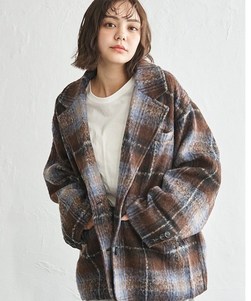 セール】【 notch.by yui 】 シャギービッグテーラージャケット