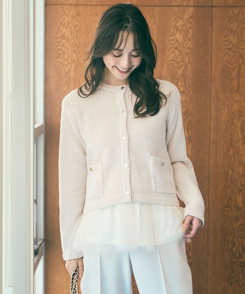 ANY SIS（エニィスィス）の「【2SET】チュールインナー ツイン（アンサンブル・レディース・アイボリー系/ブラック系/ワイン系・4）」の4枚目の写真