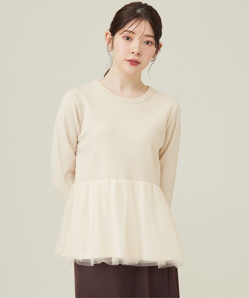 ANY SIS（エニィスィス）の「【2SET】チュールインナー ツイン（アンサンブル・レディース・アイボリー系/ブラック系/ワイン系・4）」の10枚目の写真