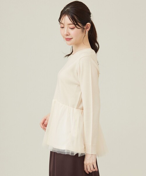 ANY SIS（エニィスィス）の「【2SET】チュールインナー ツイン（アンサンブル・レディース・アイボリー系/ブラック系/ワイン系・4）」の11枚目の写真