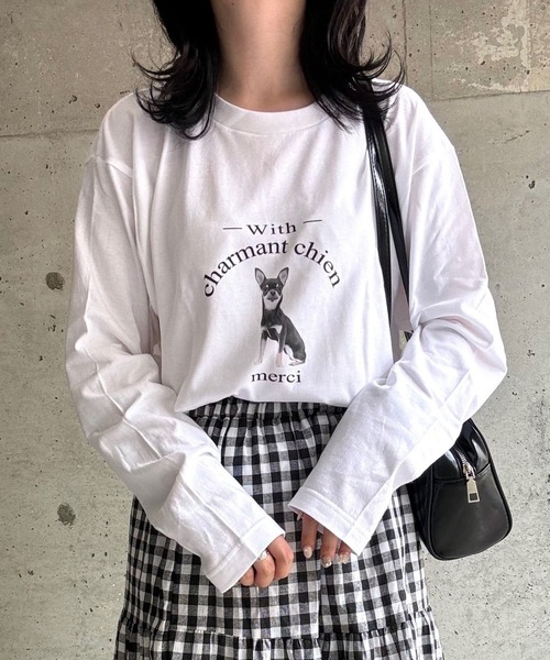 セール】アニマルプリントロングTシャツ（Tシャツ/カットソー
