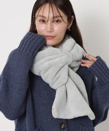 レディースのマフラー（グレー/灰色系・リボン）ファッション通販