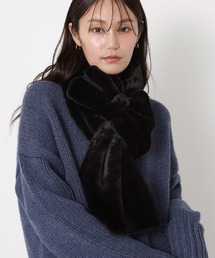 襟マフラー ベロアリボン「黒」　⬛️ マフラー（ブラック/黒色系・リボン）ファッション通販 - ZOZOTOWN