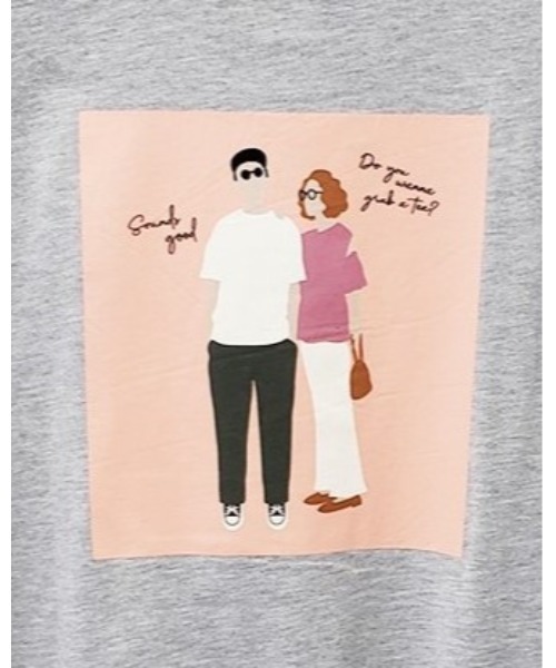 spiritoso(スピリトーゾ)の「ニュアンスカップル ロンT(Tシャツ/カットソー・レディース・ネイビー/杢グレー・FREE)」の11枚目の写真